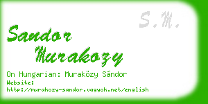 sandor murakozy business card